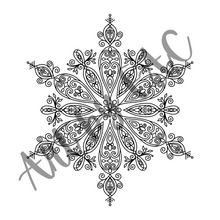 Load image into Gallery viewer, Winter Snowflake Coloring Page