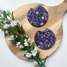 Load image into Gallery viewer, Midnight Lavender Meadows Car Coasters (Set of 2)