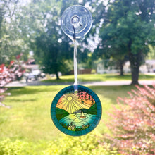 Load image into Gallery viewer, Sailboat on the Lake Stained Glass Suncatcher