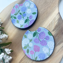 Load image into Gallery viewer, Hydrangea Garden Car Coasters (Set of 2)