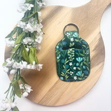 Load image into Gallery viewer, Midnight Aqua Meadows Hand Sanitizer Holder
