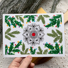 Load image into Gallery viewer, Set of 12 Christmas Tree Light Greeting Cards