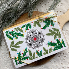Load image into Gallery viewer, Set of 12 Christmas Tree Light Greeting Cards