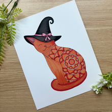 Load image into Gallery viewer, Witchy Cat Halloween Print