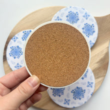 Load image into Gallery viewer, Blue Mandala Ceramic Coasters (Set of 4)