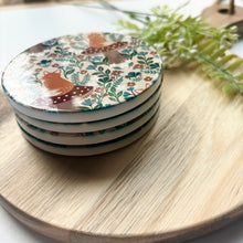 Load image into Gallery viewer, Foxes and Ferns Ceramic Coasters (Set of 4)