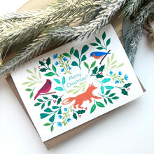 Load image into Gallery viewer, Set of 12 Winter Woodland Creatures Greeting Cards