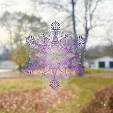 Load image into Gallery viewer, Amethyst Snowflake Window Cling