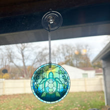 Load image into Gallery viewer, Sea Turtle Stained Glass Suncatcher