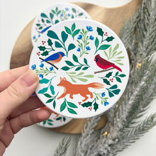 Load image into Gallery viewer, Winter Woodland Creatures Ceramic Coasters (Set of 4)