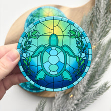 Load image into Gallery viewer, Sea Turtle Stained Glass Ceramic Coasters (Set of 4)