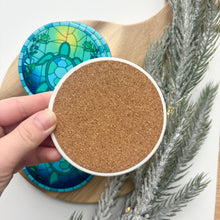 Load image into Gallery viewer, Sea Turtle Stained Glass Ceramic Coasters (Set of 4)
