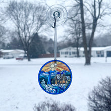 Load image into Gallery viewer, Cabin by the Creek Glass Suncatcher