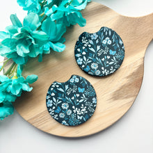 Load image into Gallery viewer, Midnight Butterfly Garden Car Coasters (Set of 2)