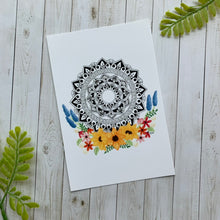 Load image into Gallery viewer, Sunflowers and Wildlfowers Mandala