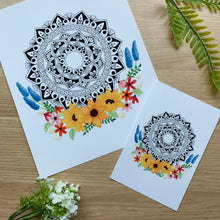 Load image into Gallery viewer, Sunflowers and Wildlfowers Mandala
