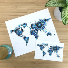 Load image into Gallery viewer, Midnight Blue World Map