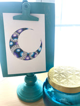 Load image into Gallery viewer, Blue and Purple Galaxy Moon