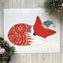 Load image into Gallery viewer, Santa Hat Fox