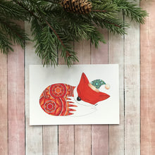 Load image into Gallery viewer, Santa Hat Fox