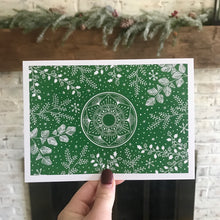 Load image into Gallery viewer, Set of 12 Colored Paper Christmas Greeting Cards