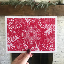 Load image into Gallery viewer, Set of 12 Colored Paper Christmas Greeting Cards