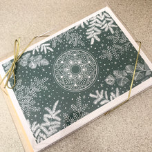 Load image into Gallery viewer, Set of 12 Colored Paper Christmas Greeting Cards