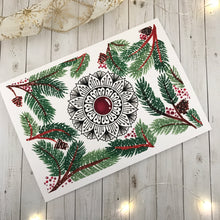 Load image into Gallery viewer, Set of 12 Pine Tree Christmas Greeting Cards