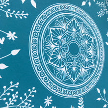Load image into Gallery viewer, Blue Ferns and Flowers Mandala