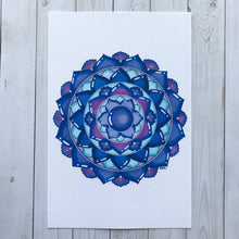 Load image into Gallery viewer, Tanzanite and Blue Zircon Mandala (December)