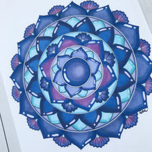 Load image into Gallery viewer, Tanzanite and Blue Zircon Mandala (December)