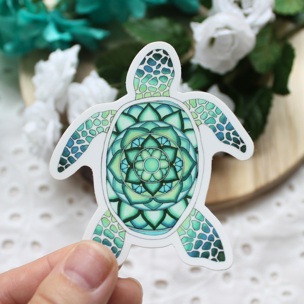 Mandala Sea Turtle Sticker