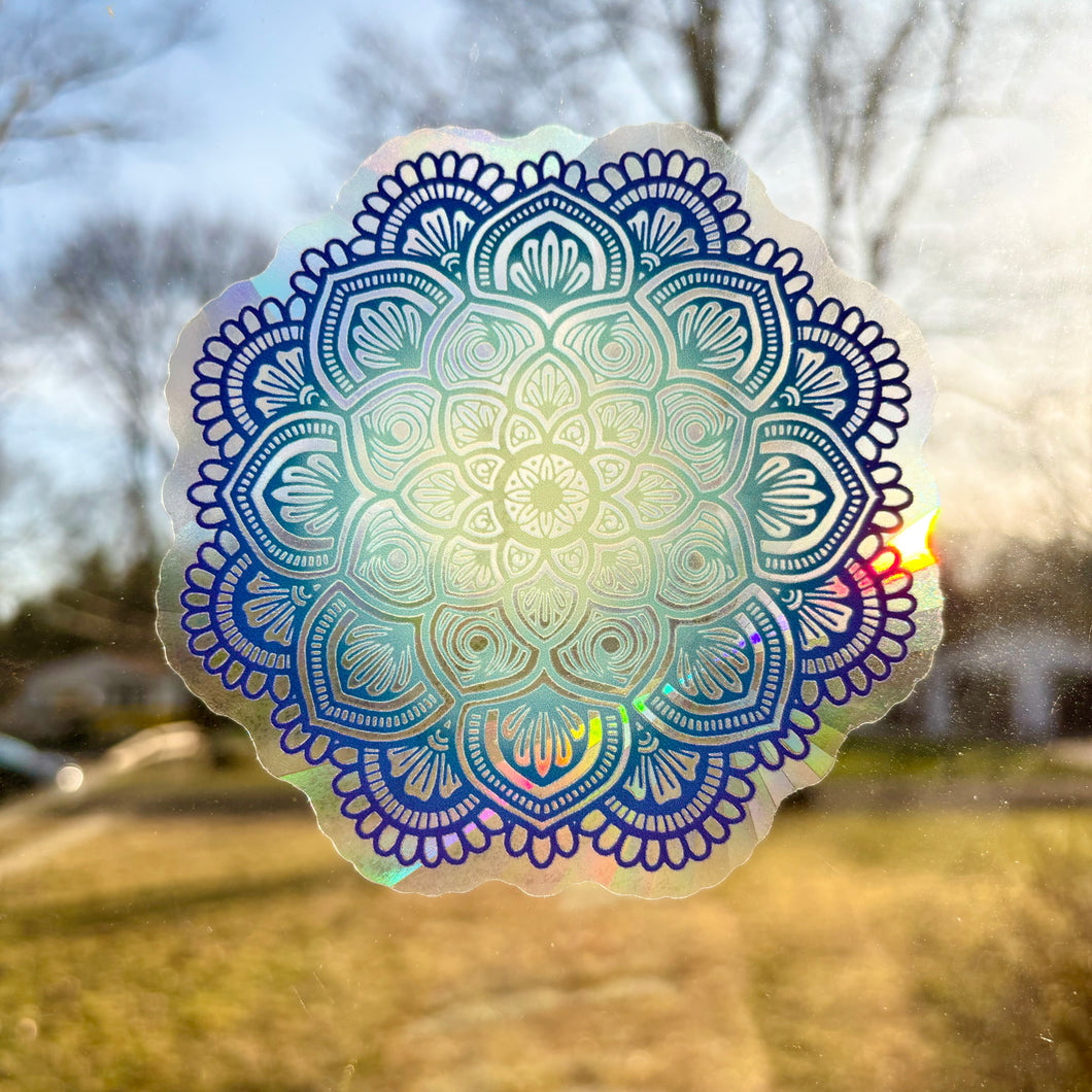 Blue Mandala Suncatcher