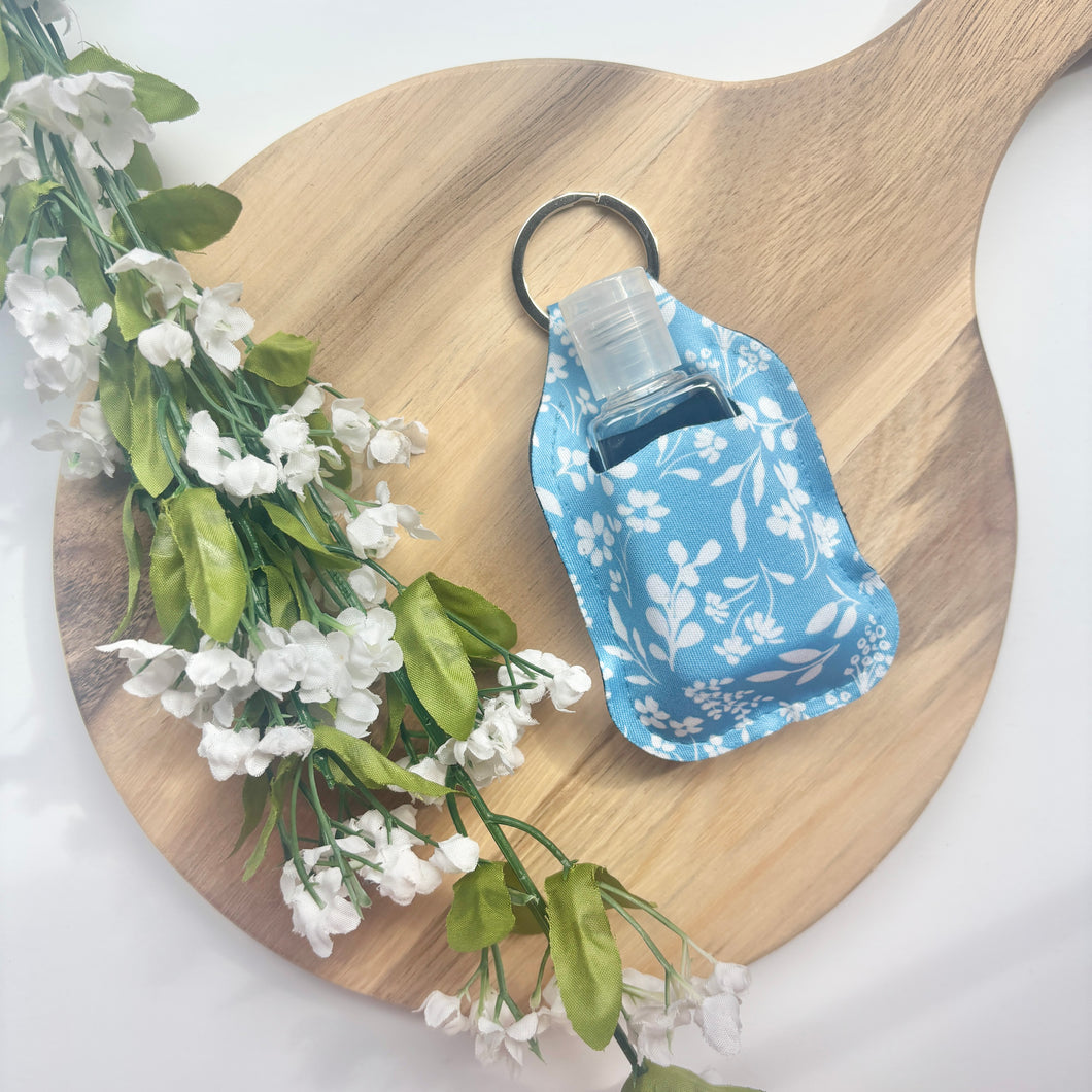 Blue Wildflowers Hand Sanitizer Holder