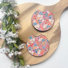 Load image into Gallery viewer, Pink Ditsy Floral Car Coasters (Set of 2)
