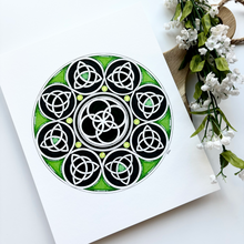 Load image into Gallery viewer, Celtic Trinity Knot Mandala Print
