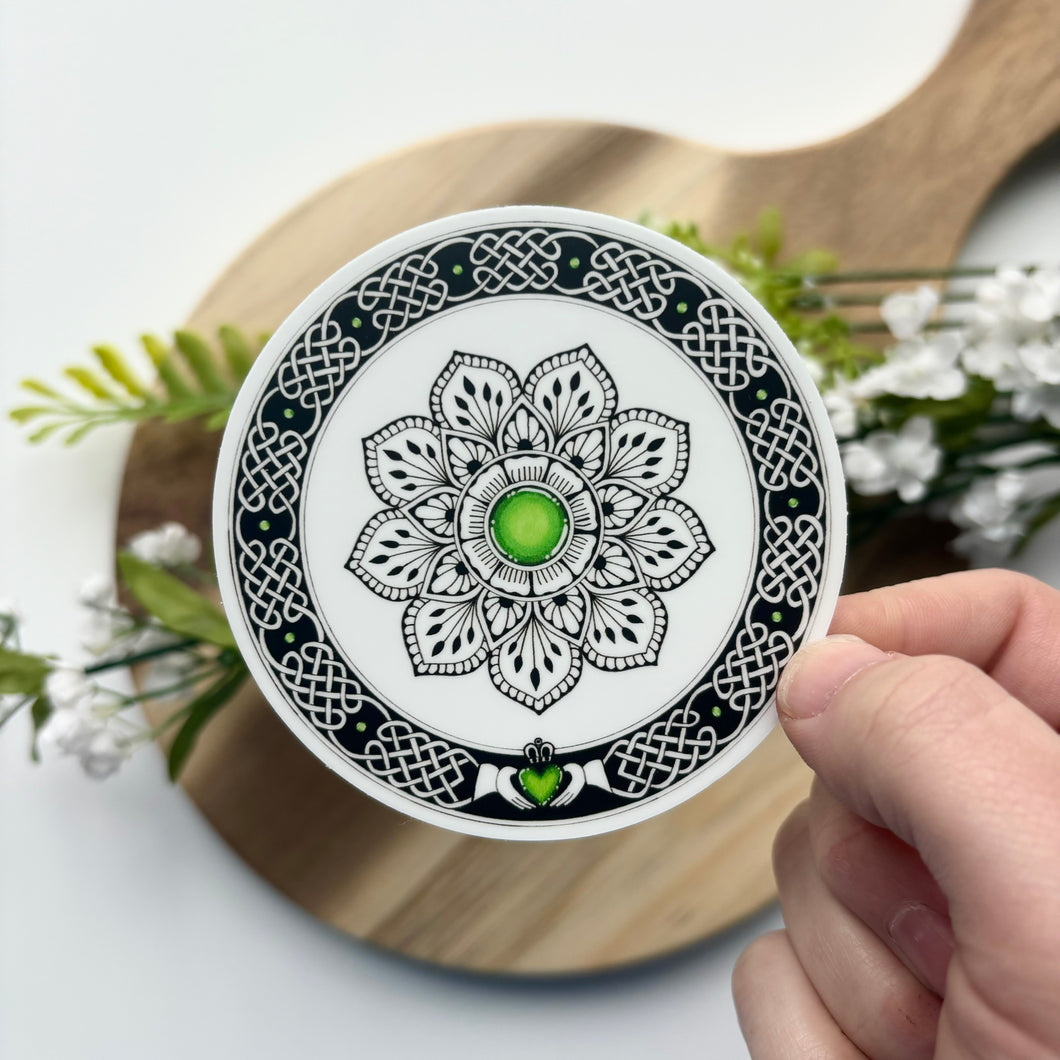 Celtic Claddagh Mandala Sticker