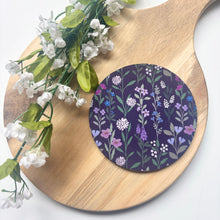 Load image into Gallery viewer, Midnight Lavender Meadows Fabric Coaster
