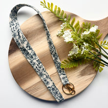Load image into Gallery viewer, Ivory Floral Cotton Lanyard
