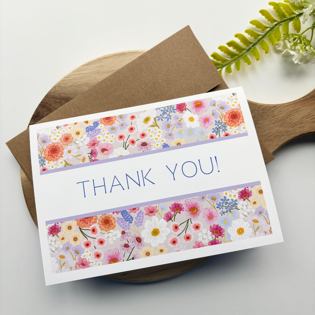 Wildflower Bouquet Thank You Card