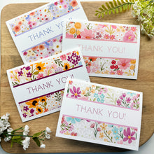 Load image into Gallery viewer, Set of 12 Spring Botanical Thank You Cards
