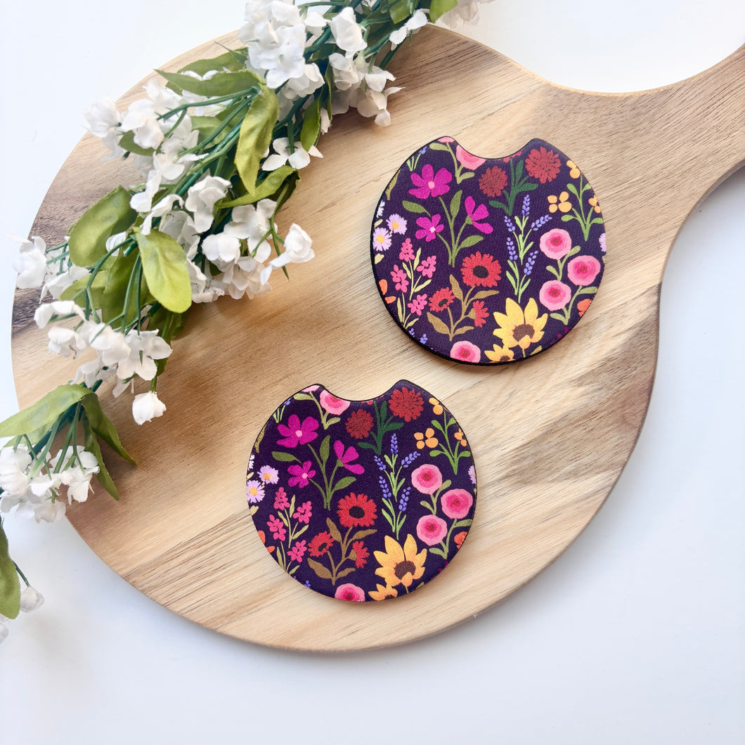 Autumn Bouquet Car Coasters (Set of 2)