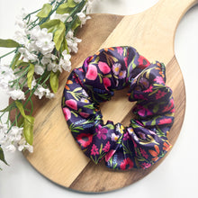 Load image into Gallery viewer, Autumn Bouquet Satin Scrunchie

