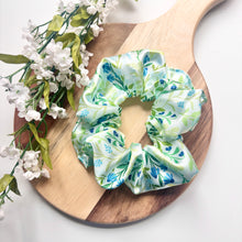 Load image into Gallery viewer, Aqua Meadows Satin Scrunchie
