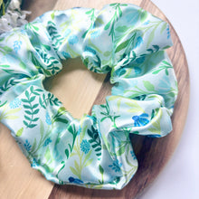 Load image into Gallery viewer, Aqua Meadows Satin Scrunchie
