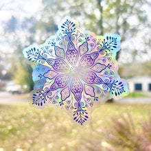 Load image into Gallery viewer, Amethyst Snowflake Suncatcher Decal
