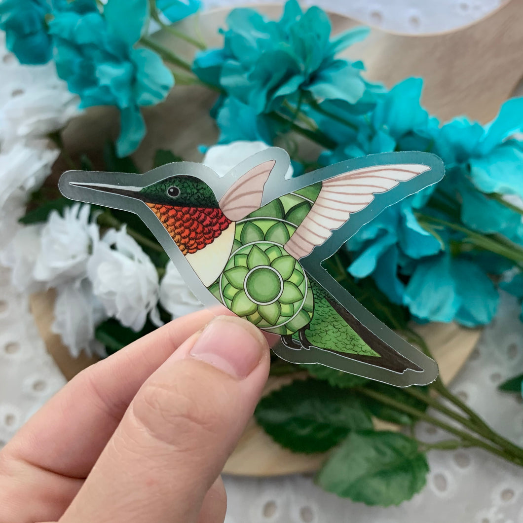 Mandala Hummingbird Sticker