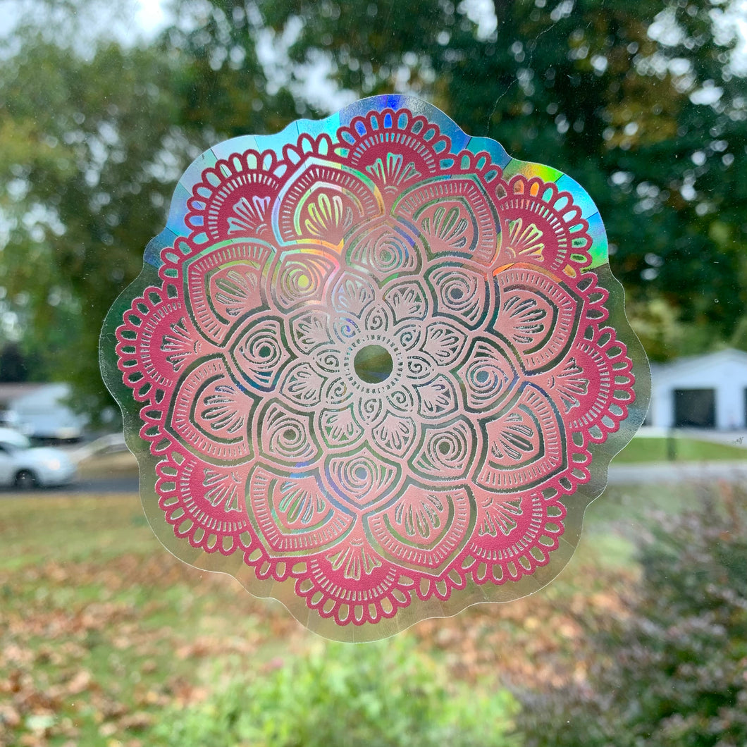Pink Mandala Suncatcher