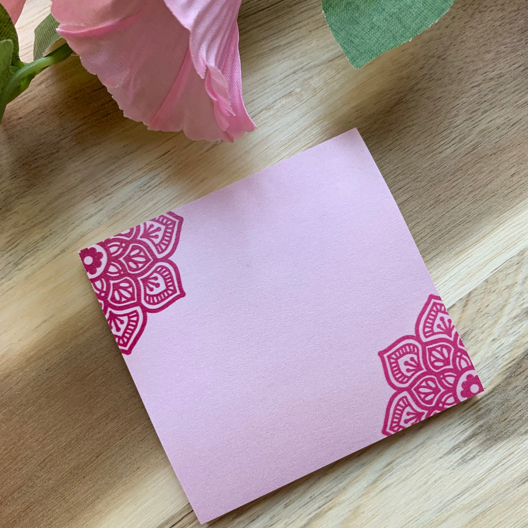 3x3 Pink Mandala Sticky Notes