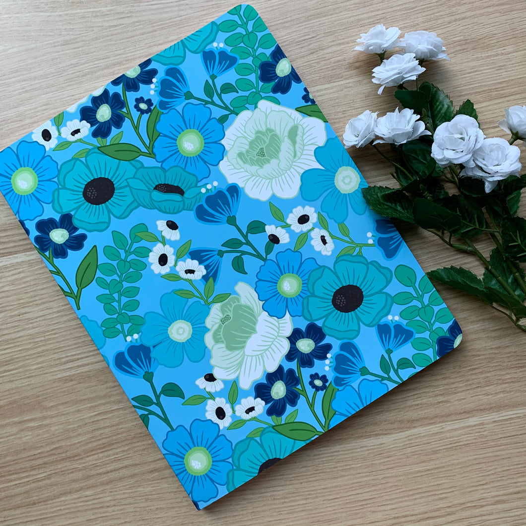 Blue Garden Unlined Notebook